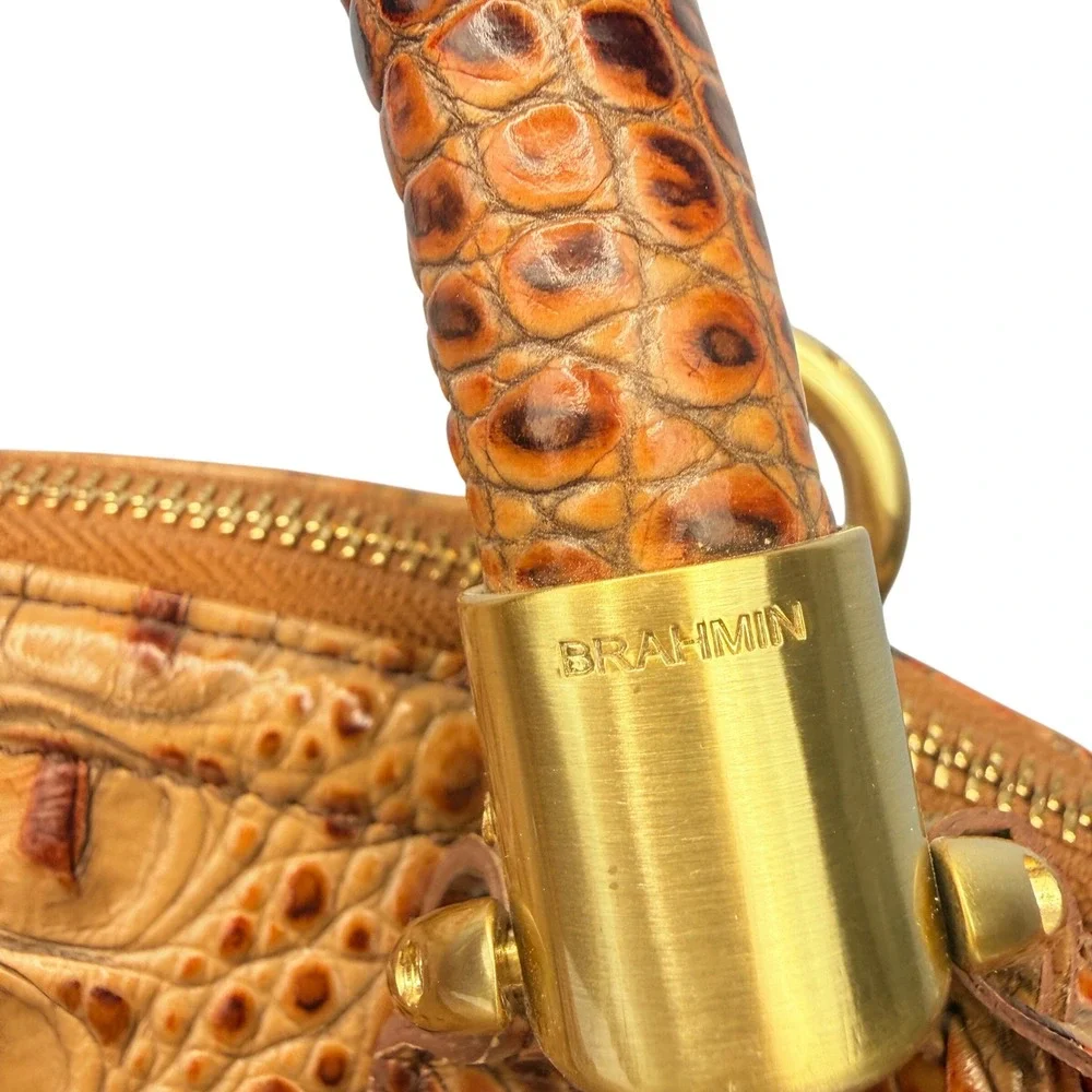 Brahmin croc embossed